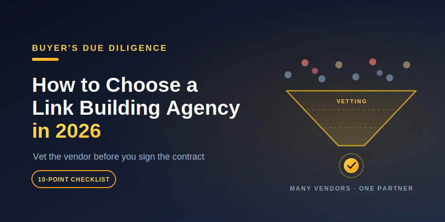How to Choose a Link Building Agency in 2026